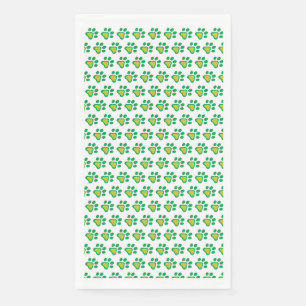 Dog Paw Kleeblatt Muster   St. Patrick's Day Serviette