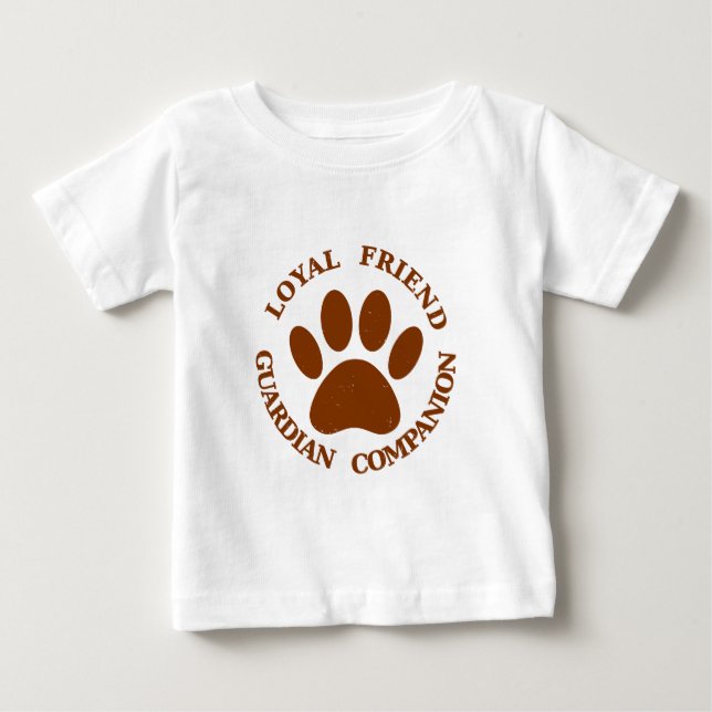 Dog Paw Loyal Friend Baby T-shirt (Vorderseite)