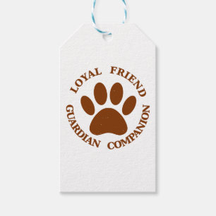 Dog Paw Loyal Friend Geschenkanhänger