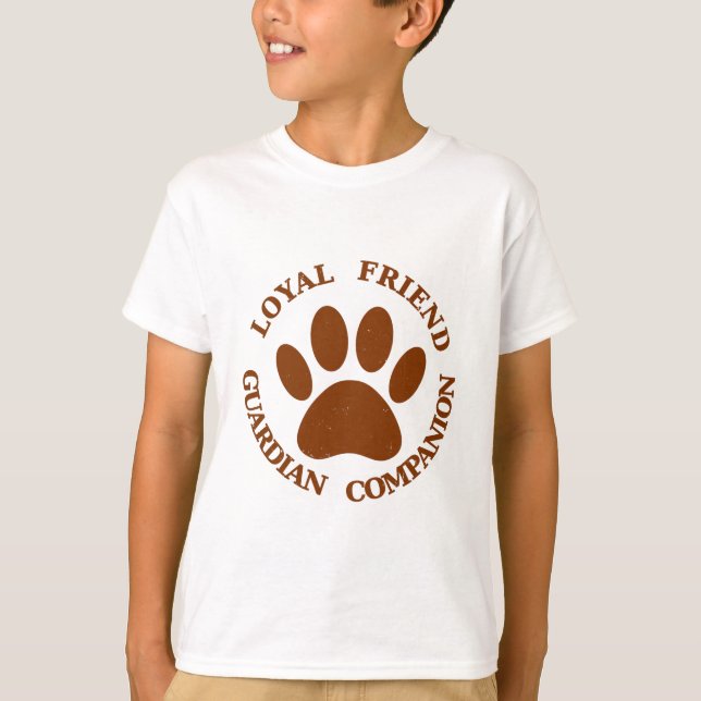 Dog Paw Loyal Friend T-Shirt (Vorderseite)