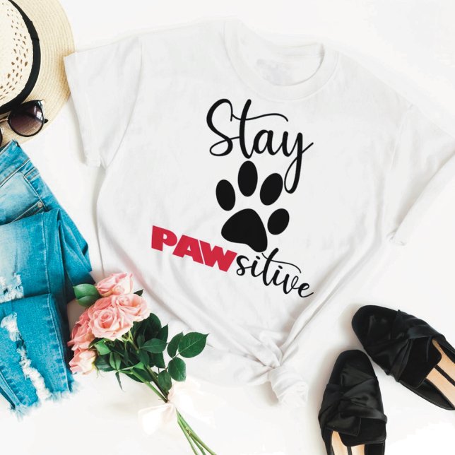 Dog Paw Motivierend Puff T-Shirt (Von Creator hochgeladen)