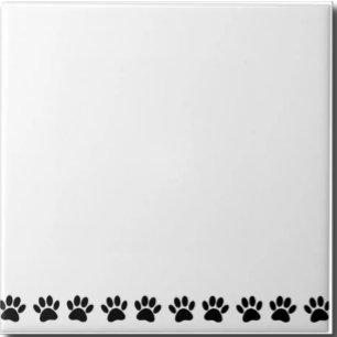 Dog Paw Muster Fliese