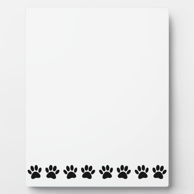 Dog Paw Muster Fotoplatte (Vorderseite)