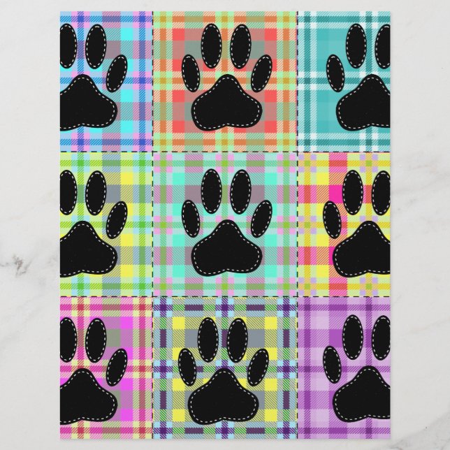 Dog Paw Muster Quilt (Vorderseite)