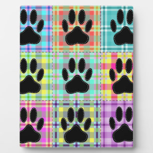 Dog Paw Muster Quilt Fotoplatte