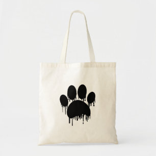 Dog Paw Paint Tropfen Custom Tragetasche