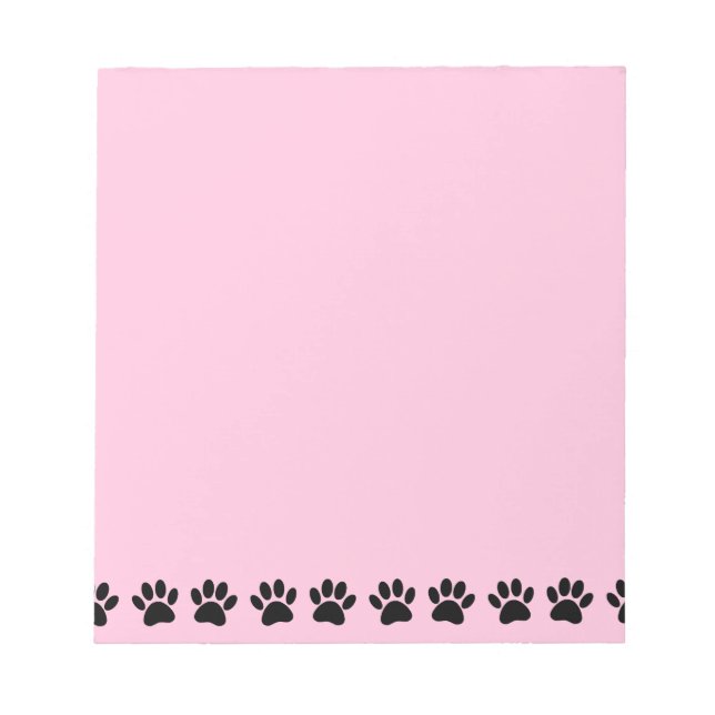 Dog Paw Pink Pink Notizblock (Vorderseite)