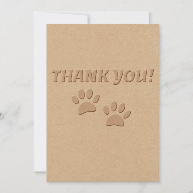 Dog Paw Print and Text Einladung (Vorderseite)