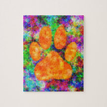 Dog Paw Print Aquarell
