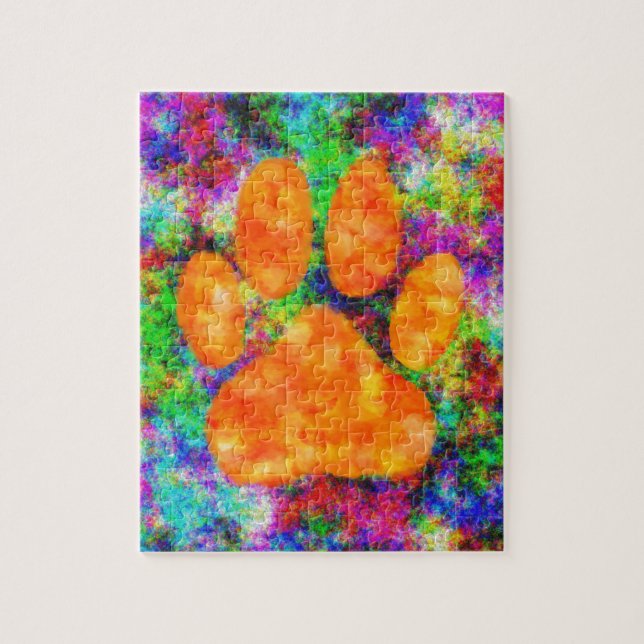 Dog Paw Print Aquarell (Vertikal)