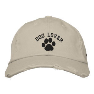 Dog Paw Print   Benutzerdefinierter Text für Hunde Bestickte Kappe