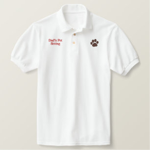 Dog Paw Print   Cooles besticktes Polo - Shirt