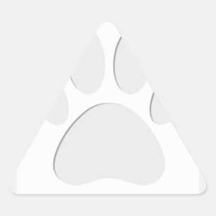 Dog Paw Print Cout Dreieckiger Aufkleber