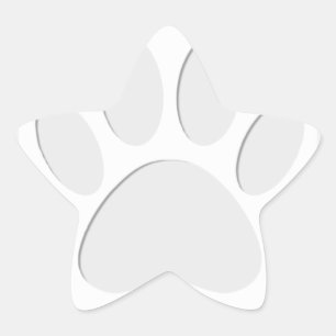 Dog Paw Print Cout Stern-Aufkleber
