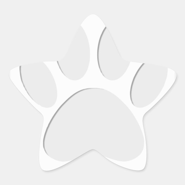 Dog Paw Print Cout Stern-Aufkleber (Vorderseite)