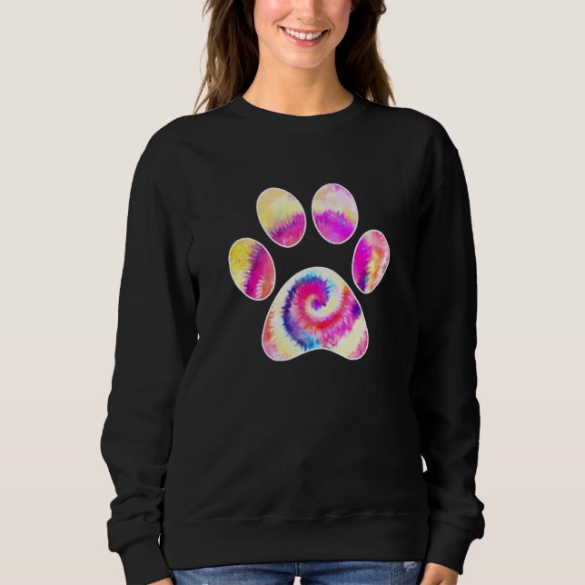 Dog Paw Print Dog Aquarell Paw Sweatshirt (Vorderseite)
