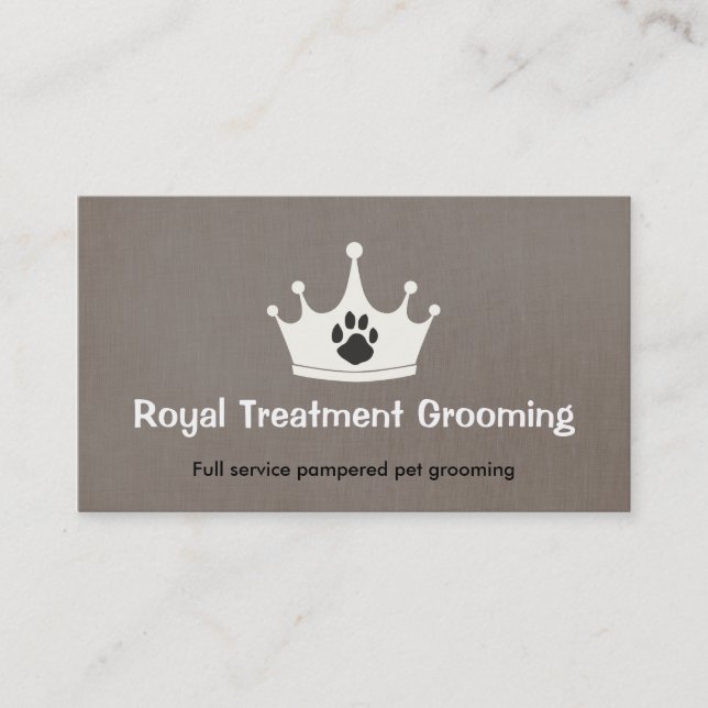 Dog Paw Print Dog Walker und Groomer Visitenkarte (Vorderseite)