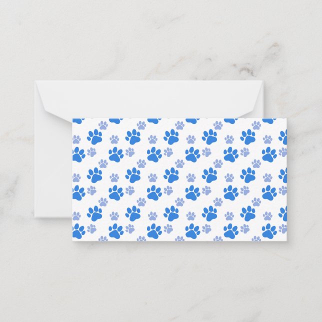 Dog Paw Print Einzeltier Lover Cute Puppies Mitteilungskarte (Vorderseite)