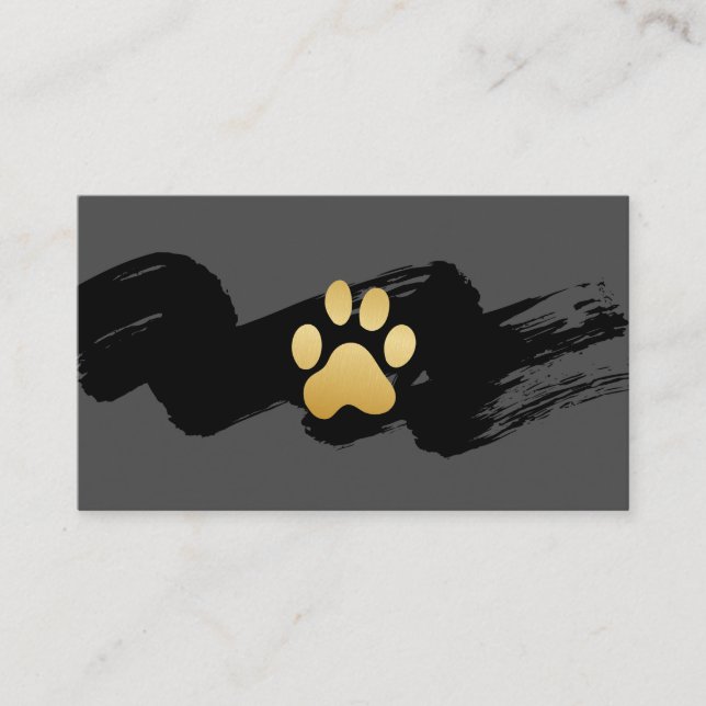 Dog Paw Print gebürstet Visitenkarte (Vorderseite)
