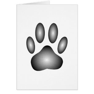 Dog Paw Print in Schwarz-Weiß-Farbe