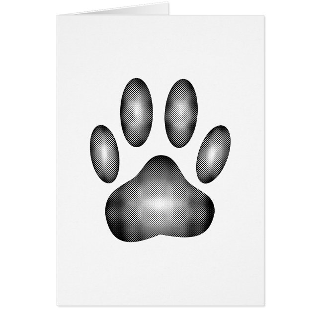 Dog Paw Print in Schwarz-Weiß-Farbe (Vorne)