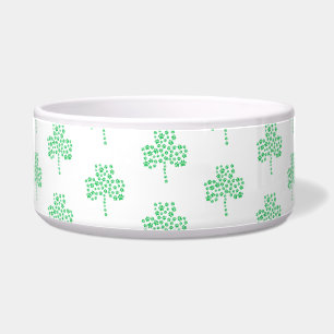 Dog Paw Print Kleeblatt Muster Napf