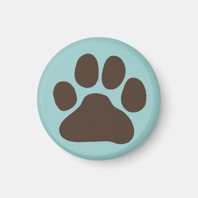 Dog Paw Print Magnet (Vorne)
