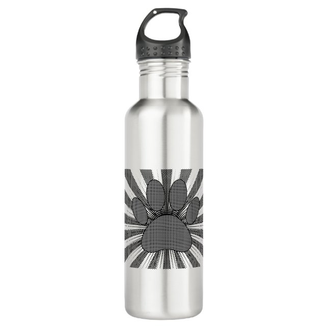 Dog Paw Print Manga Style Edelstahlflasche (Vorderseite)