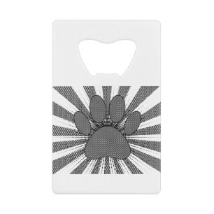 Dog Paw Print Manga Style Geldbeutel Flaschenöffner