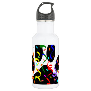 Dog Paw Print mit Confetti und Streamer Trinkflasche