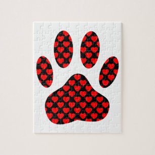 Dog Paw Print mit Herz