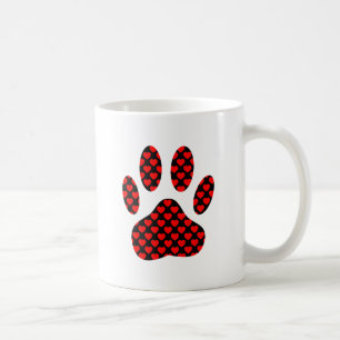 Dog Paw Print mit Herz Kaffeetasse