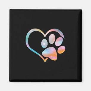 Dog Paw Print Psychedelic Gefärbte Krawatte Englis Magnet