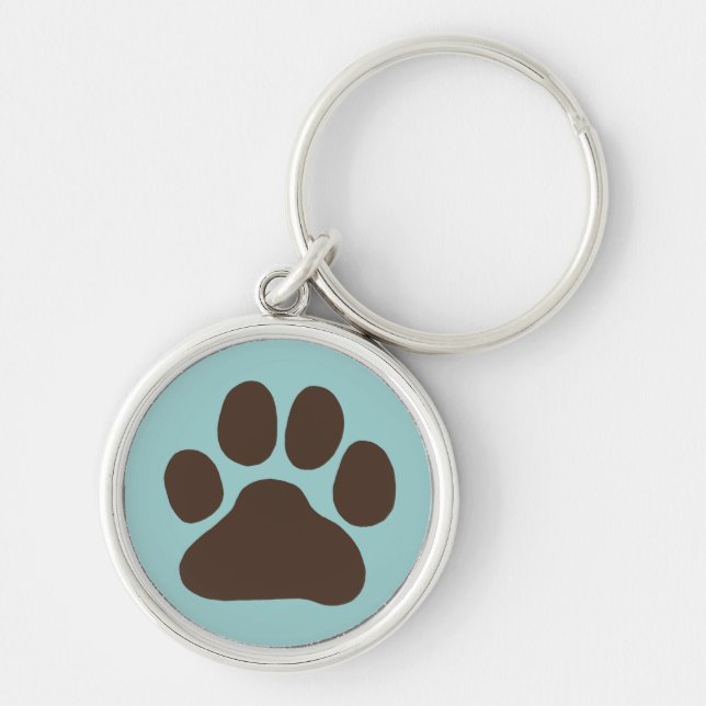 Dog Paw Print Schlüsselanhänger (Vorne)