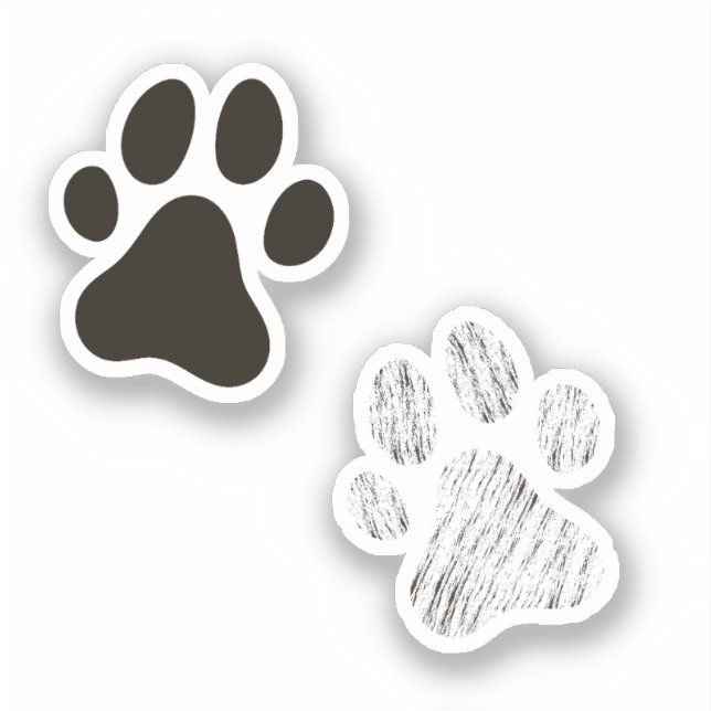 Dog Paw Print Sticker Pack  (Vorderseite)