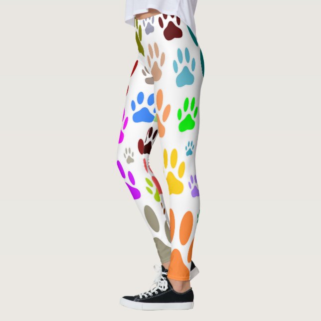 Dog Paw Prints All Over Leggings (Links)