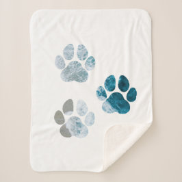 Dog Paw Prints - Beach Waves and Sand Sherpadecke