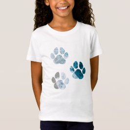 Dog Paw Prints - Beach Waves and Sand T-Shirt