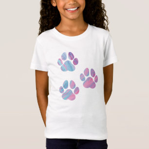 Dog Paw Prints - farbenfrohe Wirbel T-Shirt