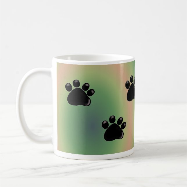 Dog Paw Prints Kaffeetasse (Links)