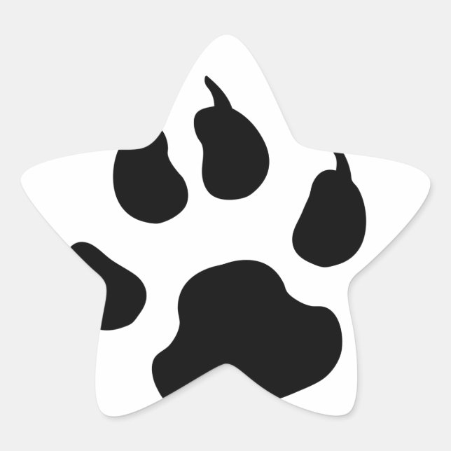 Dog Paw Stern-Aufkleber (Vorderseite)