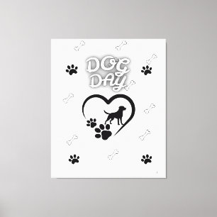 Dog Paw Wall Art - Niedlicher Hund Lover Wohngesta Leinwanddruck