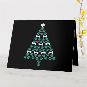 Dog Paw Weihnachtsbaum Niedlich Xmas Geschenk Welp Karte