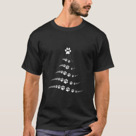 Dog Paw Weihnachtsbaum T-Shirt