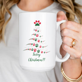 Dog Paw Weihnachtsbaum | Weihnachten Kaffeetasse