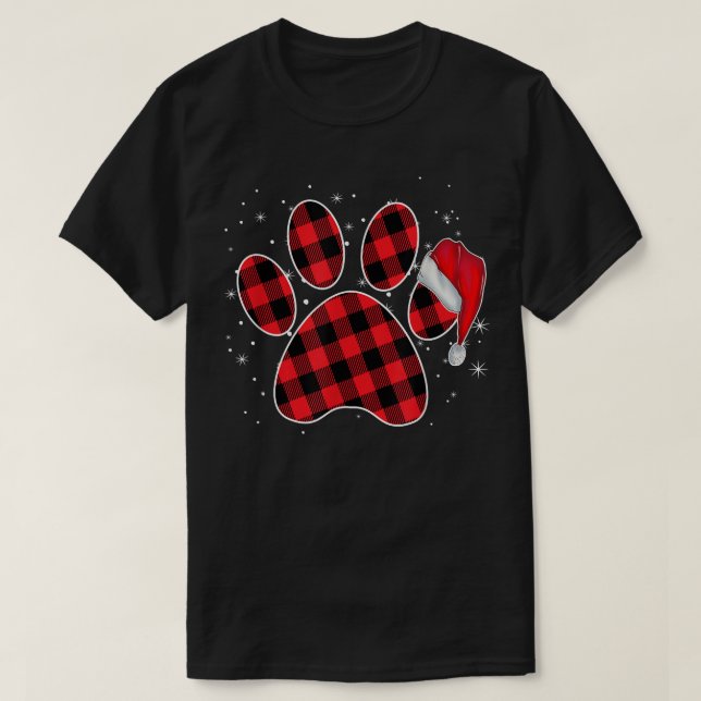 Dog Paw Weihnachtspajamas für Familien Matching Ou T-Shirt (Design vorne)