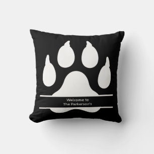 Dog Paw Welcome Rental BnB Lake House Kissen