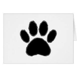 Dog Paw Zeichnend in Schwarz