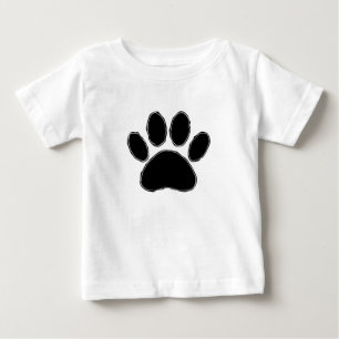 Dog Paw Zeichnend in Schwarz Baby T-shirt