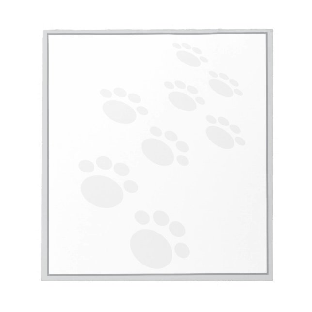 Dog Paw Zeichnungen Custom Notizblock (Vorderseite)
